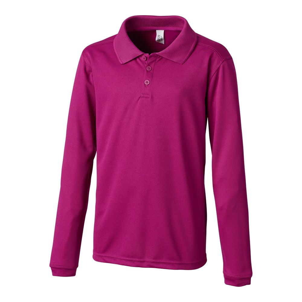 NWT Clique Gala Pink Long Sleeve Spin Youth Polo